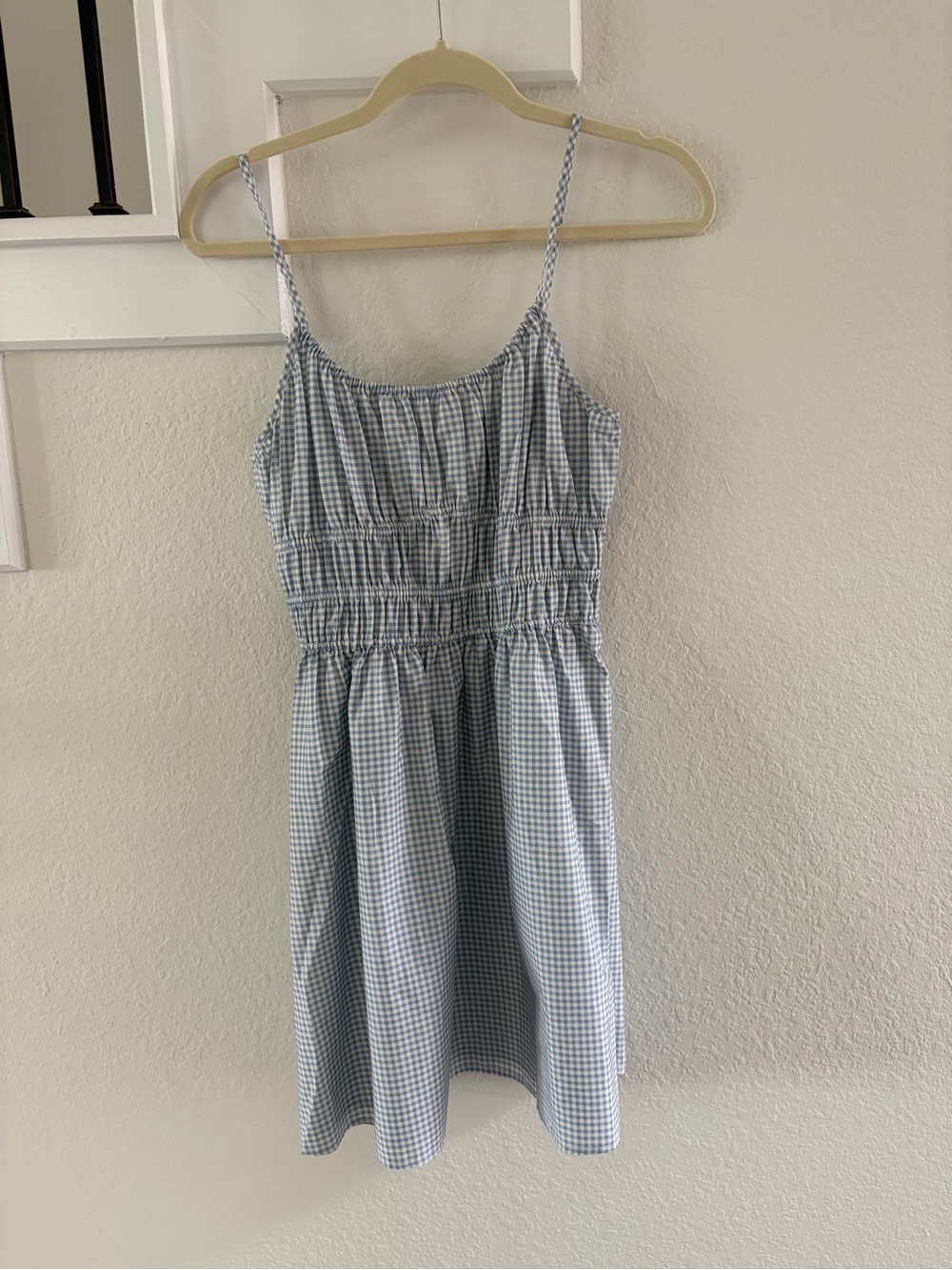 NWOT H&M Gingham Mini Dress, M